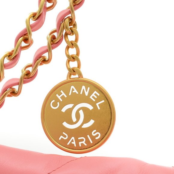 CHANEL 22 Small Chain Shoulder Bag Calfskin Pink AS3260 - Picture 4 of 9